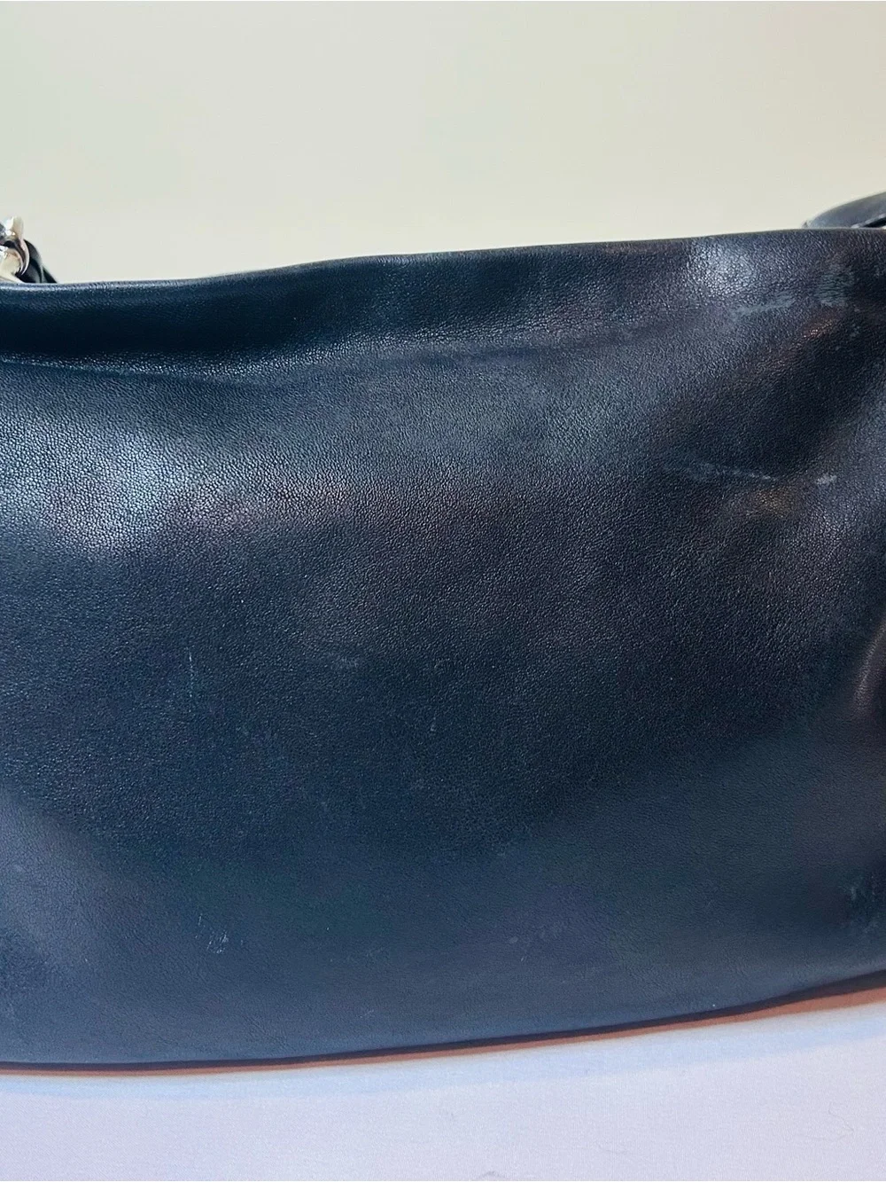Vintage COACH East West Legacy Shoulder Bag Black Leather Tassel Hangtag Purse